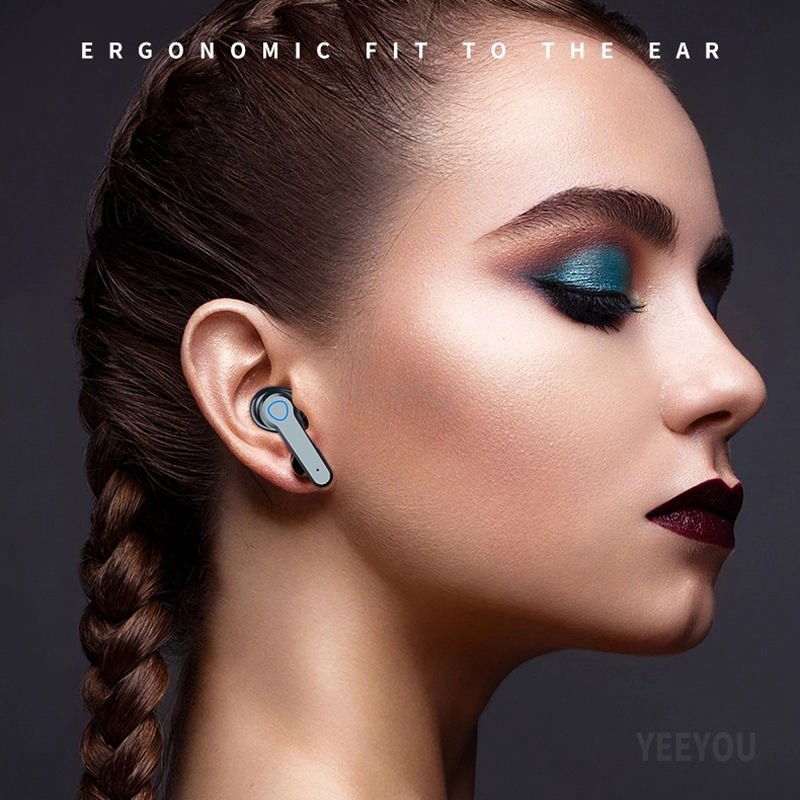 New Design M19 TWS BT5.1 Earphone Stereo Waterproof m19 wireless earbuds LED screen display headphone with led lamp