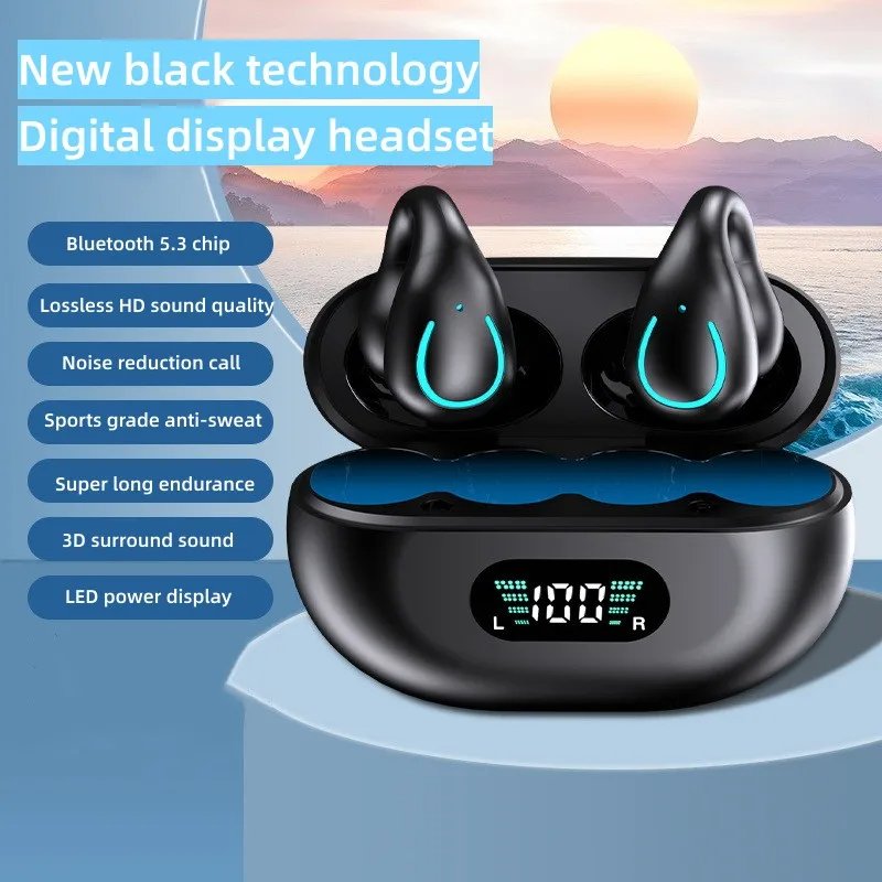 Trending 2024 New Bone Conduction Headset TWS Earbuds for Apple Reloj Sport Gaming In-ear Headphones Business Wireless Earphones