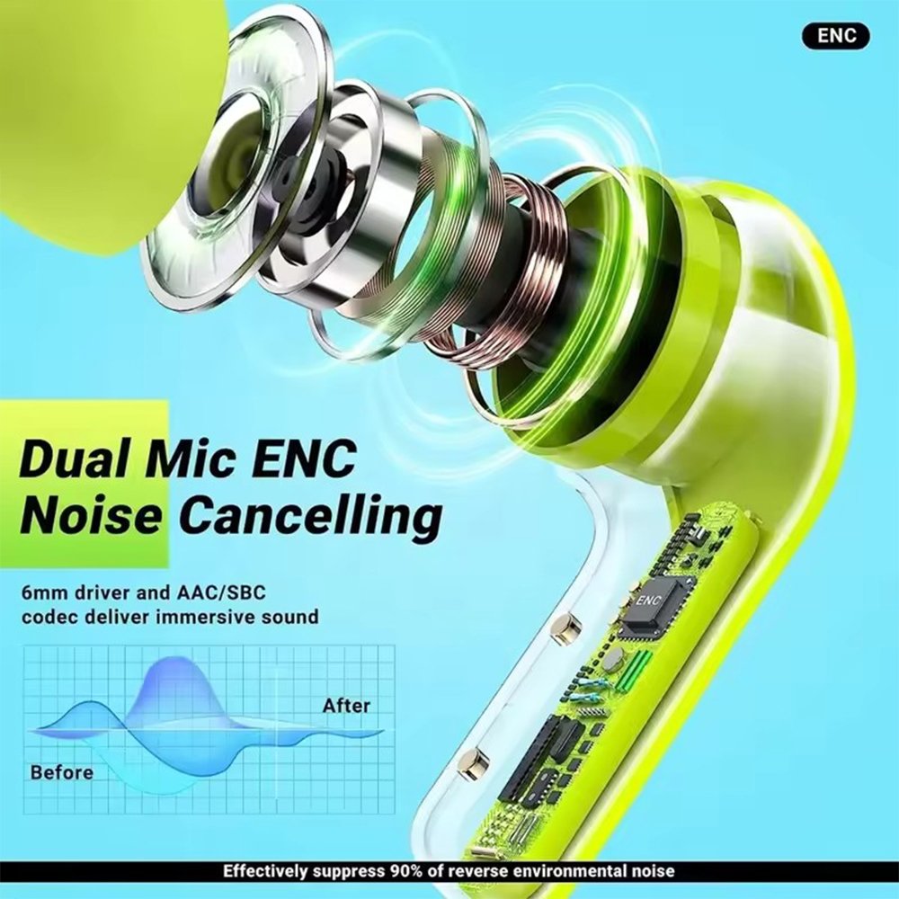 Transparent crystal box wireless air 31 in-ear headphones gaming noise reduction air31 tws earphones transparent