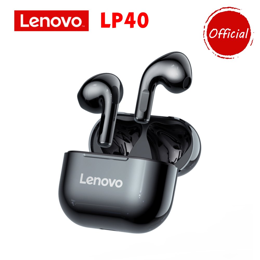Original TWS lenovo LP40 headphones earphone BT Wireless Charging Box 9D Stereo Waterproof Headsets With Noise Cancelling