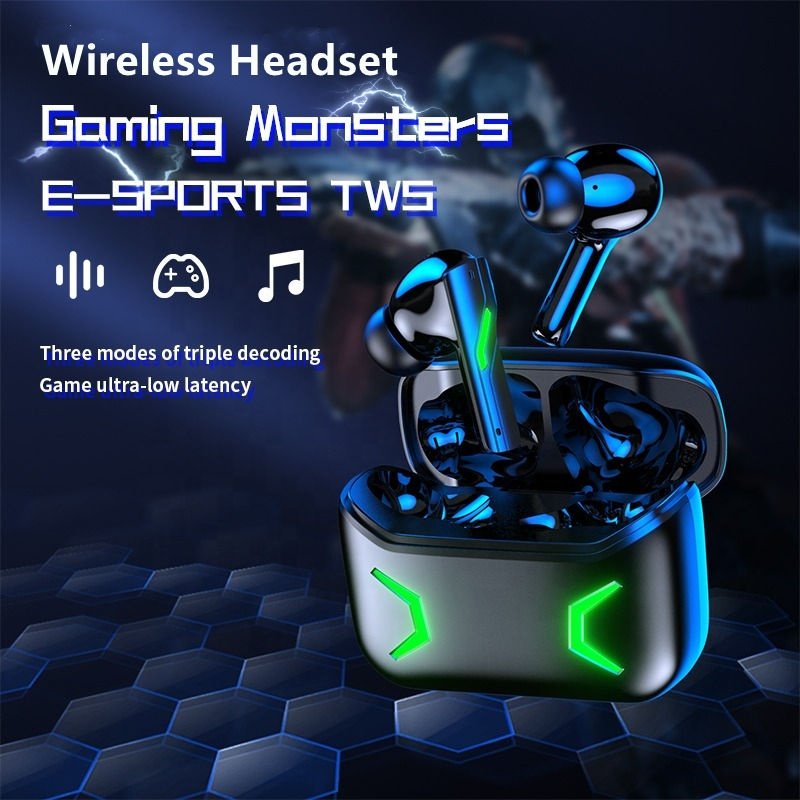 Good quality U50 in-ear wireless Headphones non-noise cancelling tws earphones BT5.2 LED sport gaming earbuds