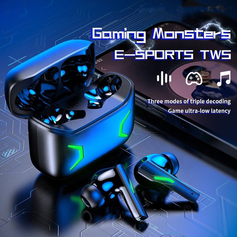 Good quality U50 in-ear wireless Headphones non-noise cancelling tws earphones BT5.2 LED sport gaming earbuds