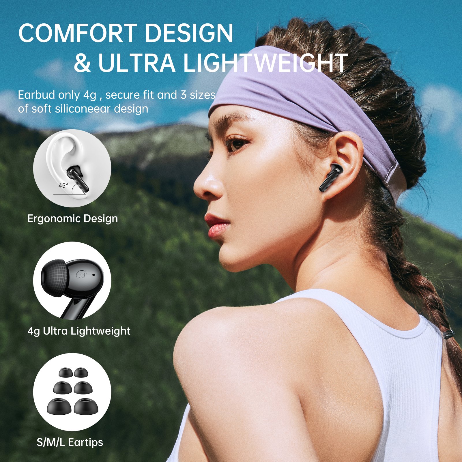Bluetooth Headphones Wholesale Wireless Sports Earphones Headphones Wireless Bluetooth 5.3 TWS Noise Cancelling Gaming Earphone
