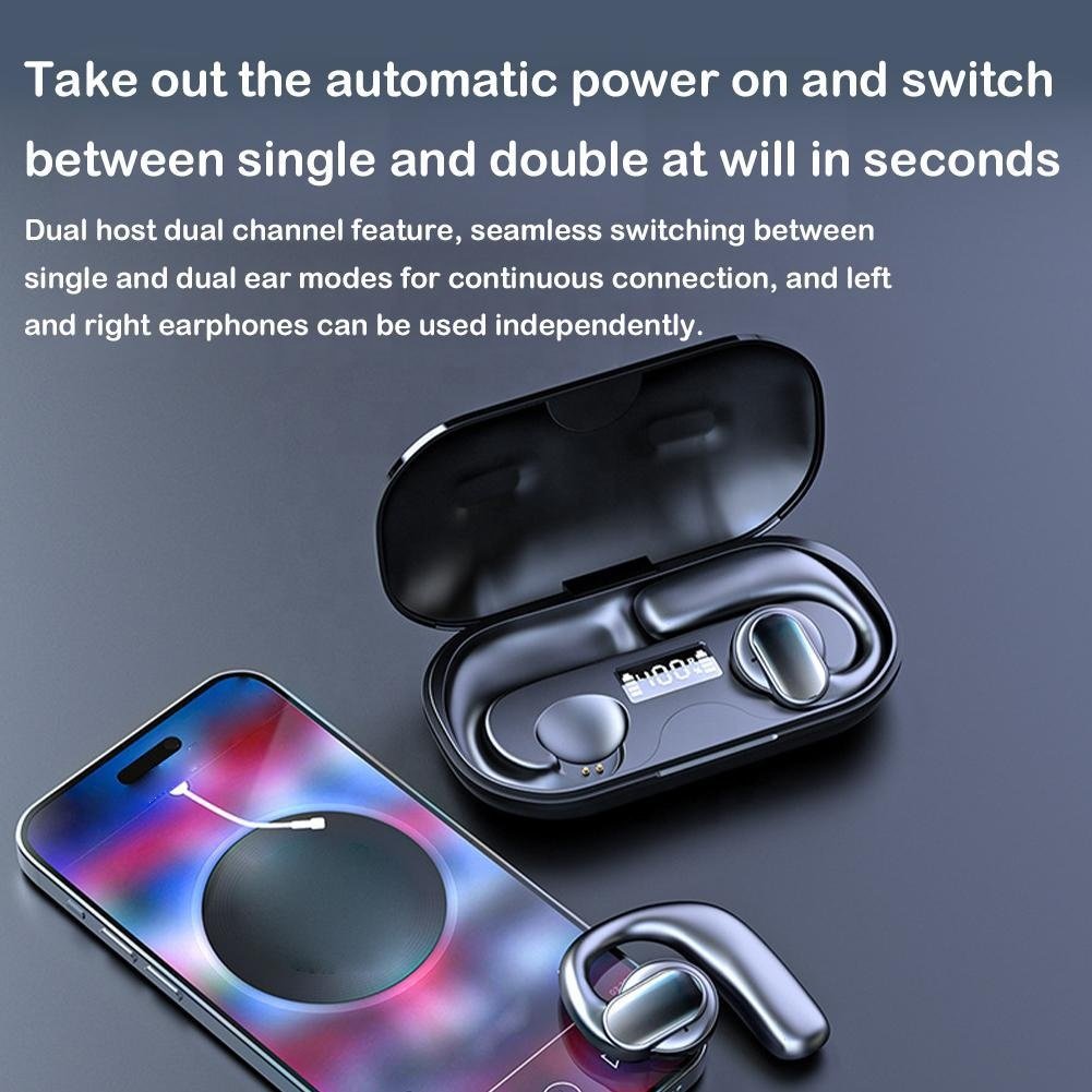 ANC S901 Ear Headphones ENC BT 5.3 Earbuds with Waterproof Wireless Earbuds Mic Sport Reduction Earbuds EarHook Head