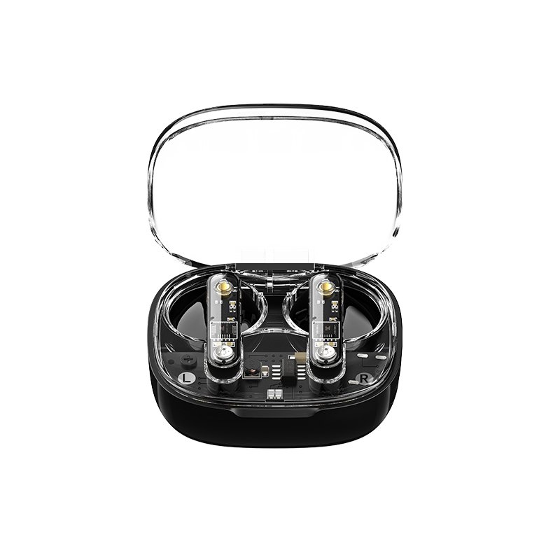 Transparent Design Hot Seller True Stereo High Sound Quality Wireless Earphones TWS Earbuds Headphones for iPhone Android