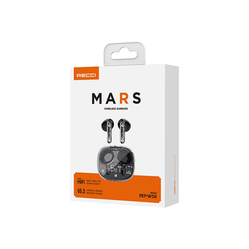 Transparent Design Hot Seller True Stereo High Sound Quality Wireless Earphones TWS Earbuds Headphones for iPhone Android