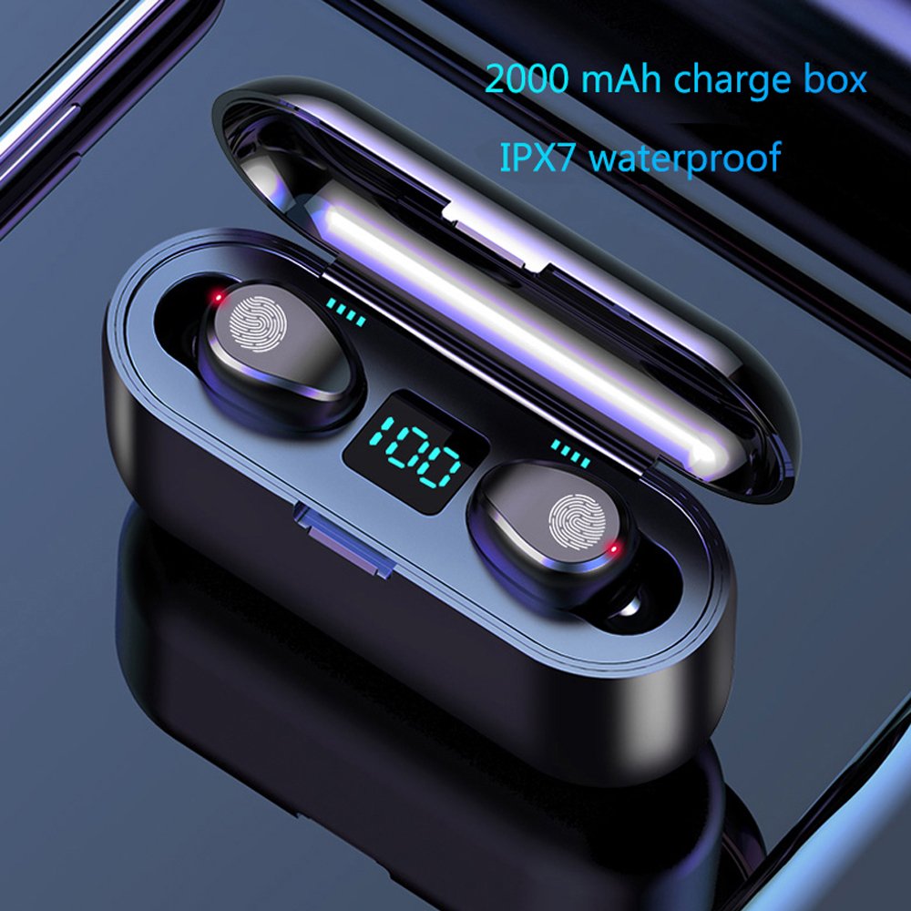 Original Best Cheap Water Proof Earbuds Long Battery Tws Wireless Earphone Headset Blue Tooth F9 Bt Earbuds