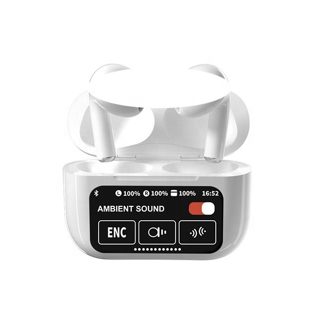 2024 ENC Earbuds LCD Touch Screen Fashionable Sport Noise Cancelling Headphone Wireless Earphone A10 A11 A12 Pro