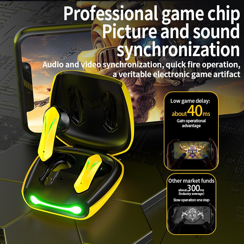 Trending Electronics Gamer Headset TWS Earbuds Bumblebee Esports Wireless Earphones 2.4G Low Latency Gaming In-ear Headphones