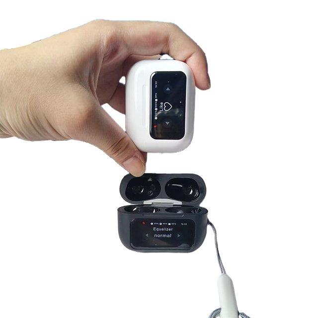Newest A9 PRO TWS Wireless Earphones with ANC DigitalBattery Wireless Earphone Noise Cancelling Earbuds With Color Screen Touch