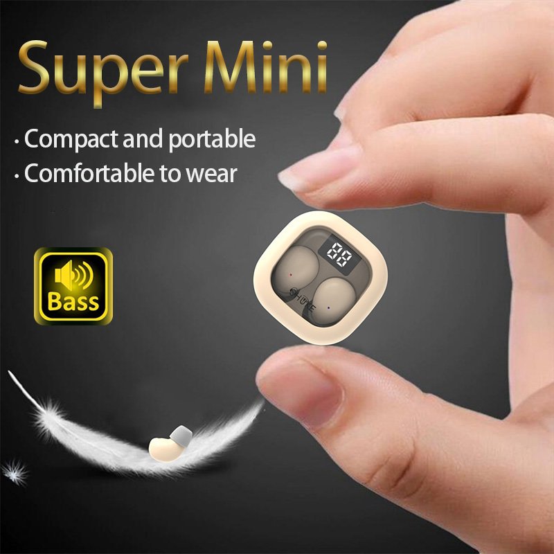 TWS Mini 5.3 wireless Bt headset small earbuds sleep work sports invisible headphones HD HIFI bass sound quality earphones