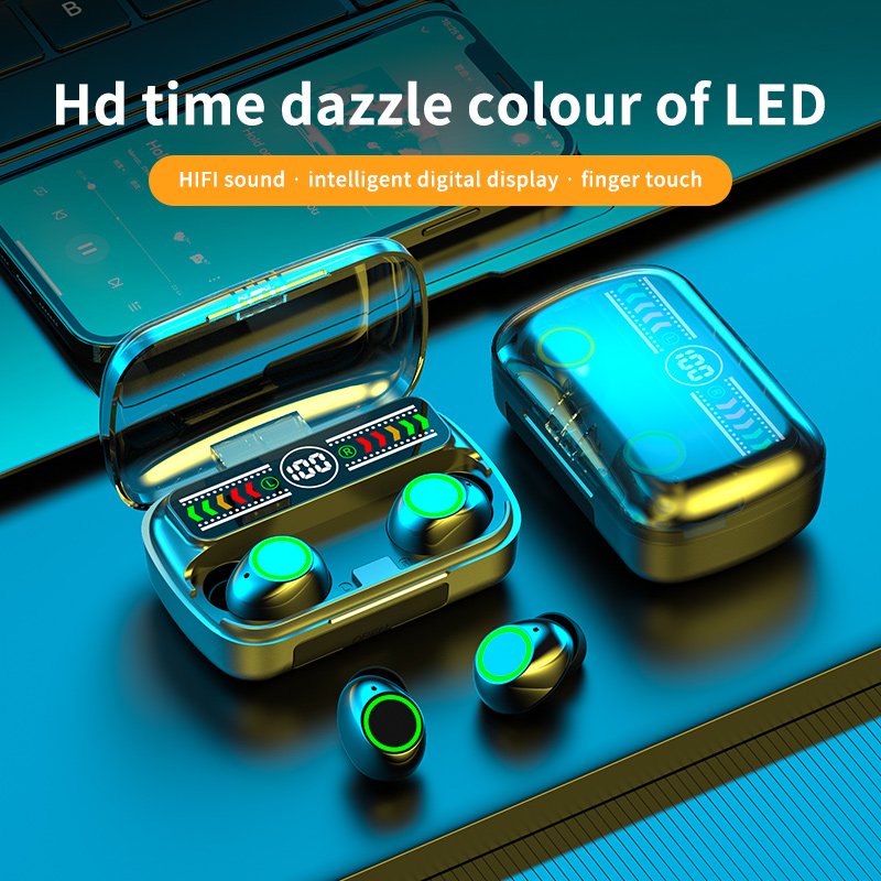 Hot Sale M100 Noise Cancelling TWS Earphones and Headphone In-ear Earphones & Headphones