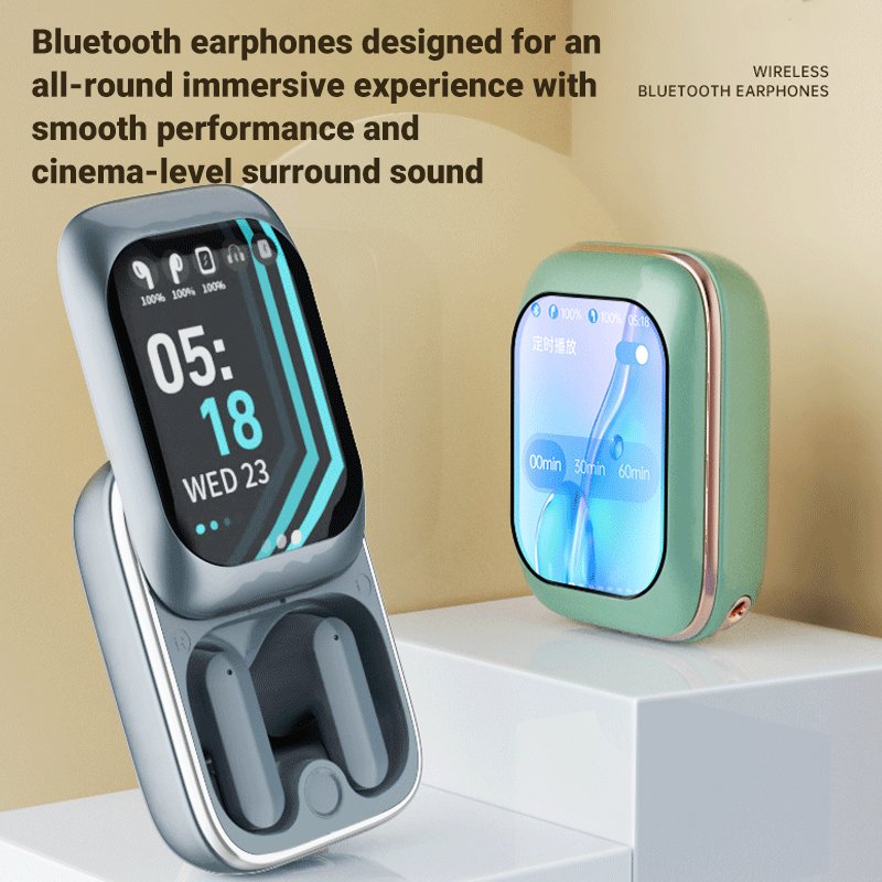 Wireless TWS Earbuds 5.3 ENC Noise Cancelling Mic Deep Bass HiFi 3D Spatial Audio 3D EQ Modes Dual Connect Music