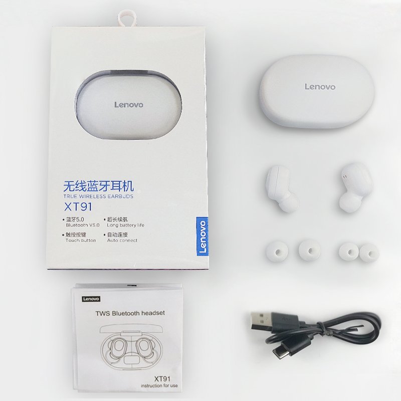 Earphone For Lenovo XT91 TWS Game Wireless Blue-tooth Headphones AI Control Gaming Headset Stereo bass With Mic Noise Reduction