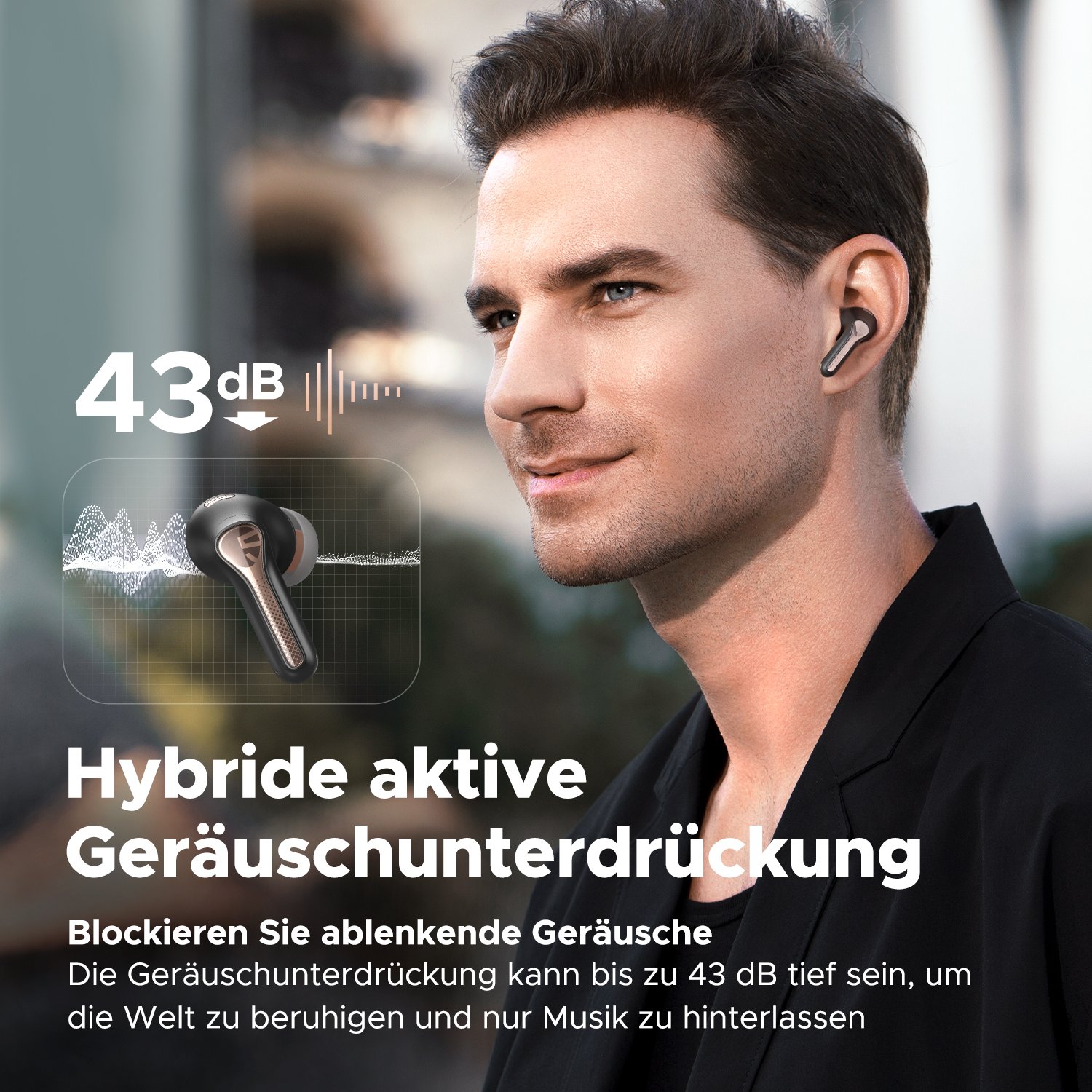 SoundPEATS Capsule3 Pro ANC earbuds Noise Cancelling TWS Earphones long play time wireless headphones
