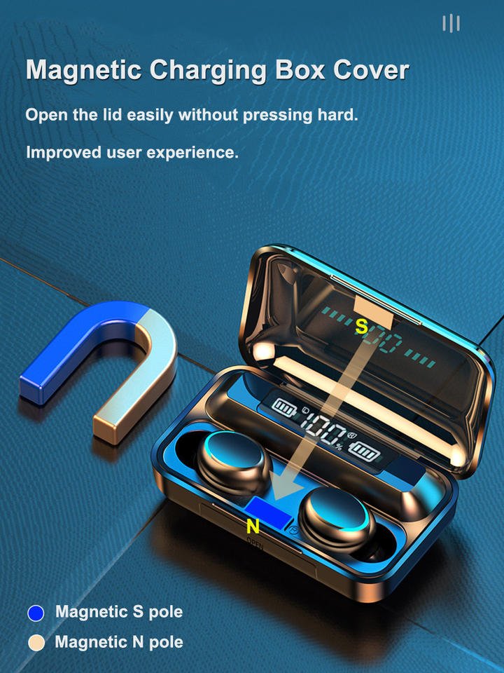 Hot Sale Tws Earphones F9-5 Led Display Mini Headsets Wireless Earbuds Earphone F9 F9-5c For Mobile Phone