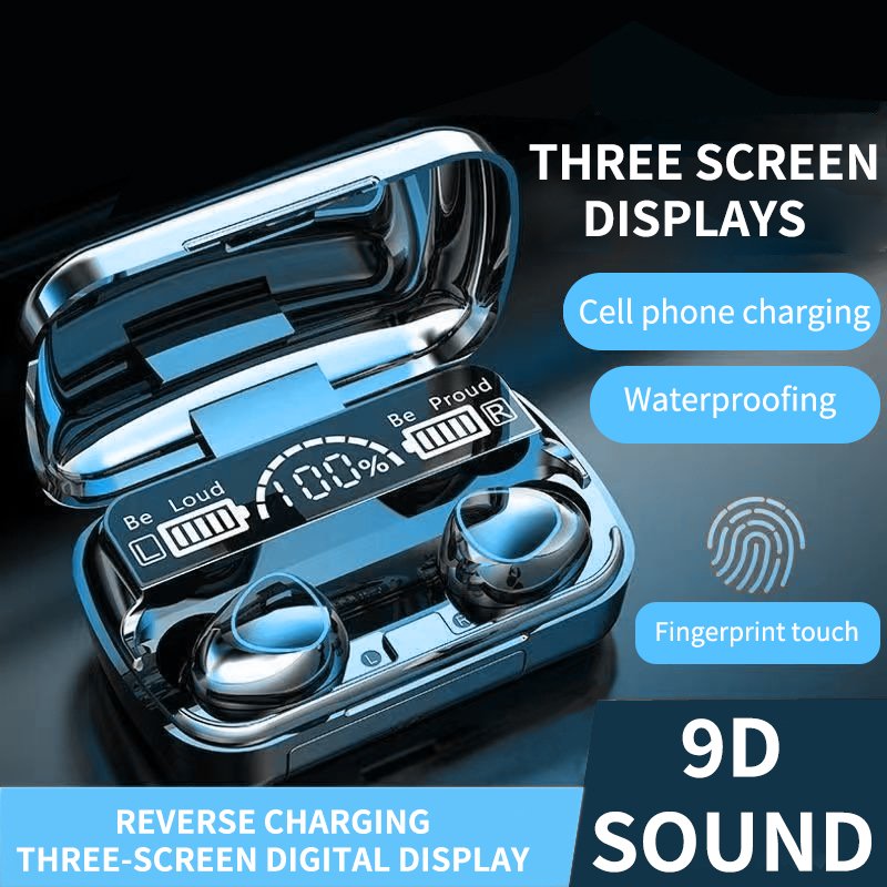 M10 TWS Wireless Earbuds Stereo Sports Outdoor Game Music Waterproof Noise Canceling Earphones with Power Bank