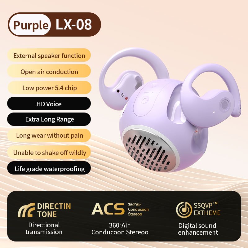 Wholesale Wireless Earbuds IPX4 Waterproof speaker and earphone 2 in 1 combo headphone Lx-08 speaker ture stereo tws earphone