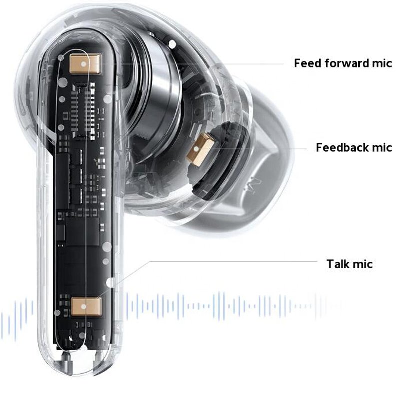 TOP quality noise cancelling bluetooths earphones ANC ENC transparency TWS wireless earbuds headphones for Android Apple iPhone