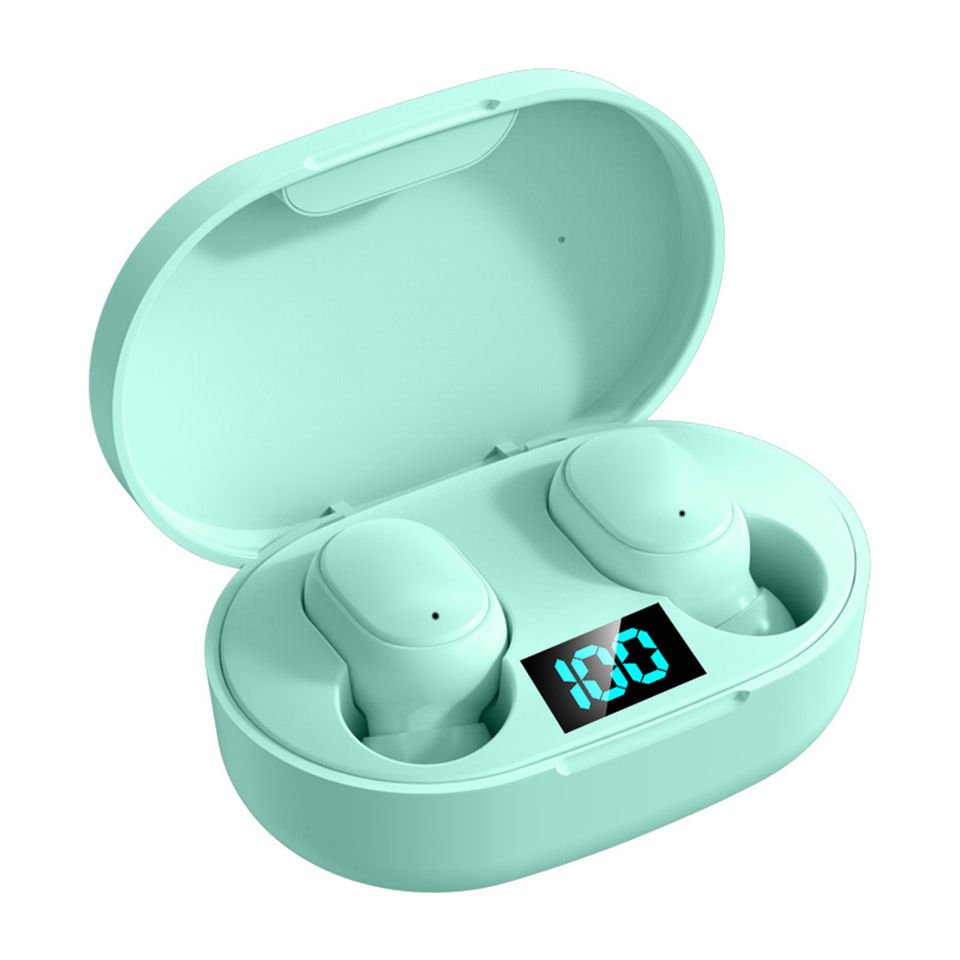 Tws Bluetooth 5.0 E6s Earphone Wireless Earbuds Noise Cancelling Led Display Handsfree Earbuds