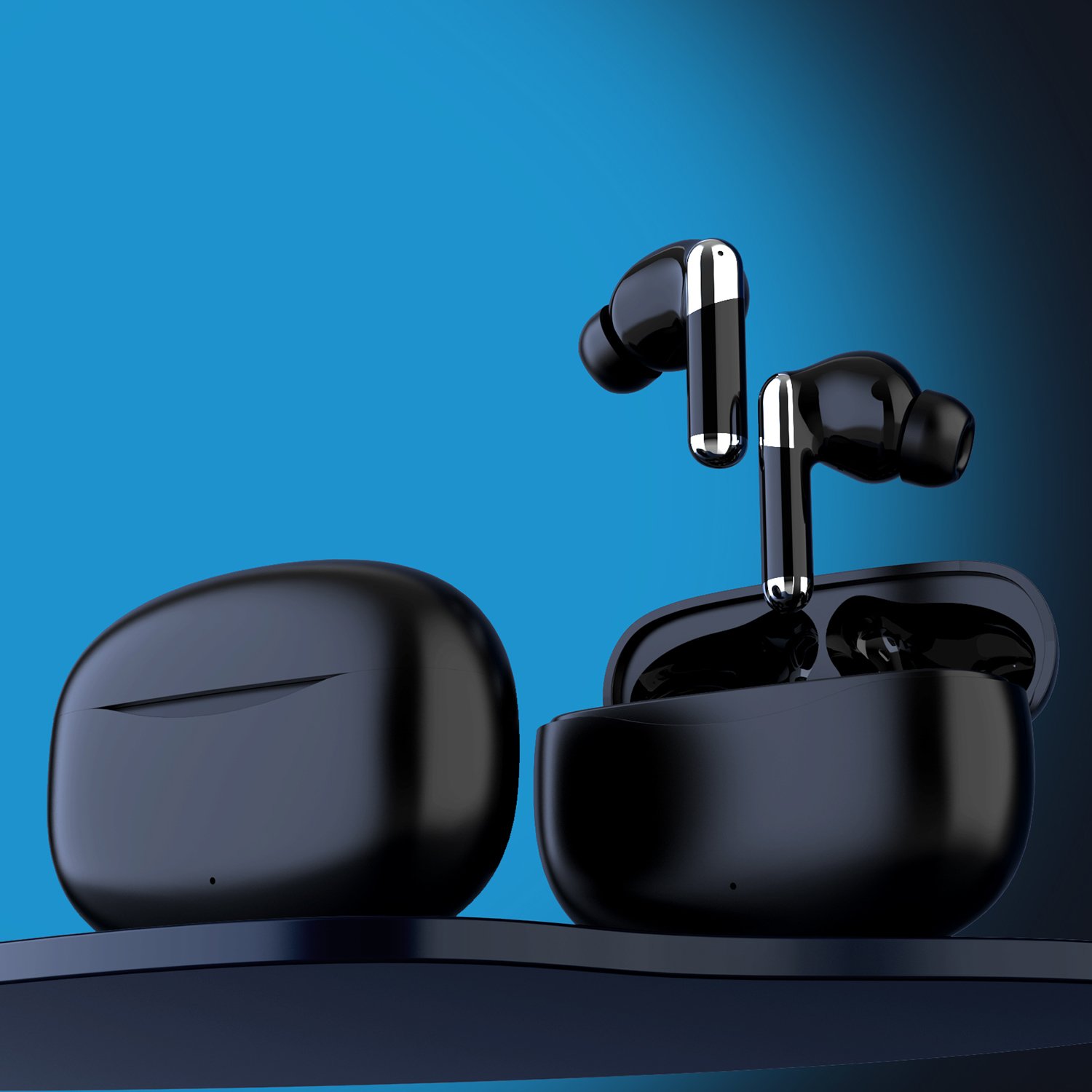 J66 Wireless V5.3 Bluetooth Earbuds ANC & ENC Environment Noise Cancelling for Gaming & Sports