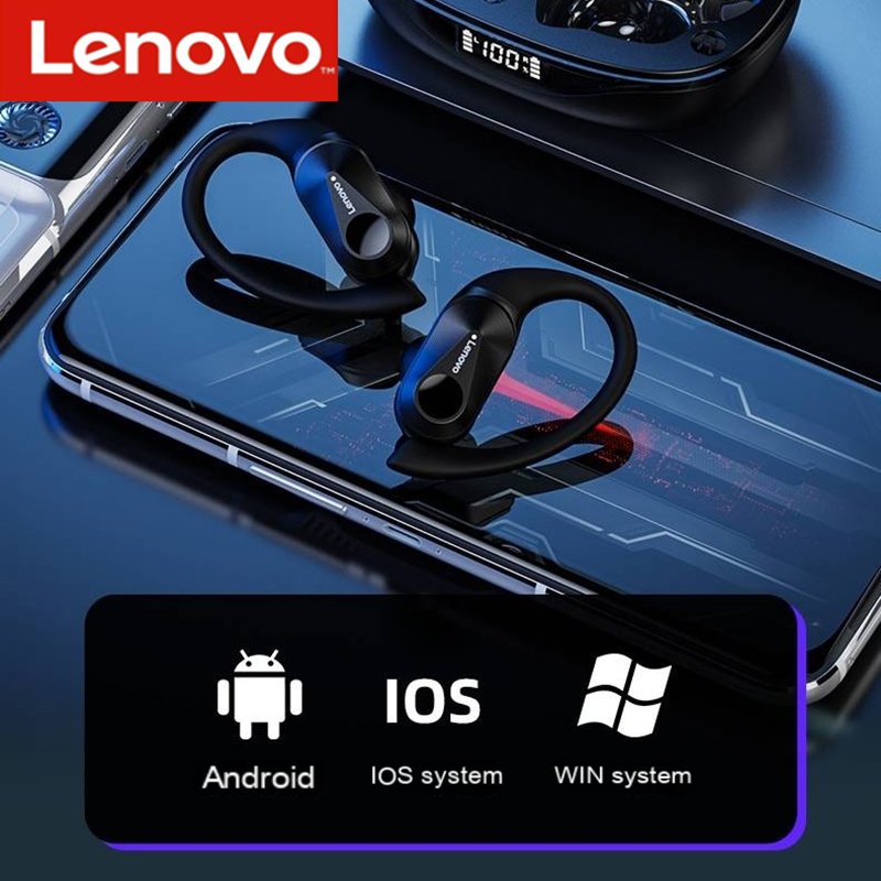 Original Lenovo LP75 hook earphone sports running gamer Gaming headphones bt 5.3 headset bloototh TWS wireless earphone earbuds