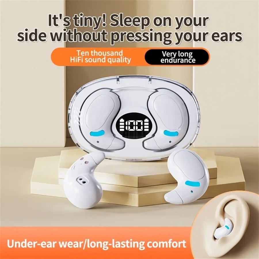 M96 Wireless Sleeping Earbuds V5.3 TWS Super Mini Sports Sleeping Earphones with 20H Long Endurance 38ms Ultra Low Latency