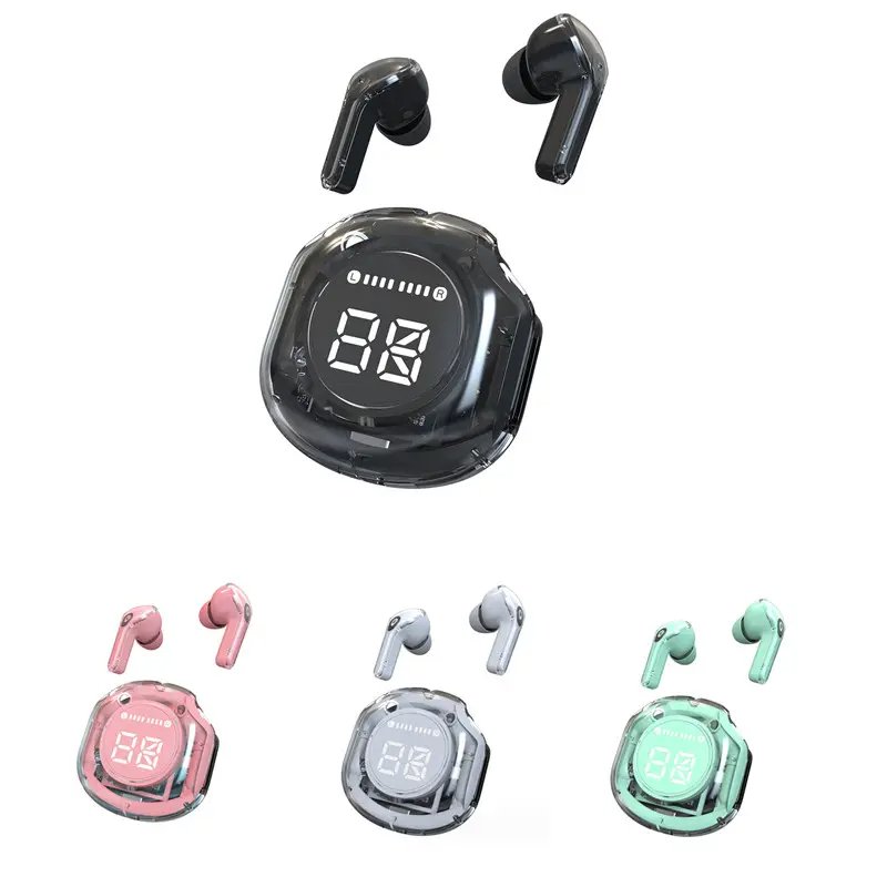 Small Wireless Earbuds Transparent TWS Earbuds Earphones Games True Wireless Earbuds for Gaming AIR39