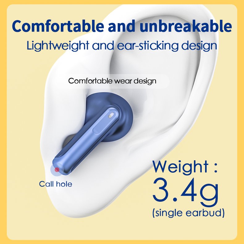 2024 New Products Wireless Earbuds BT 5.3 In Ear Headphones Noise Canceling Earbuds USB-C Waterproof Wireless Earphones