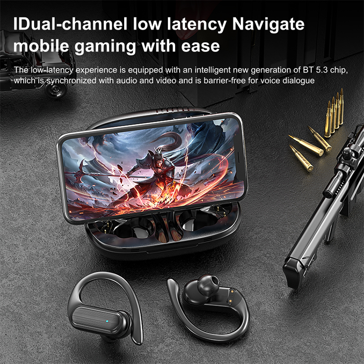 Long Standby Time Business Double Hanging Headset A520 Sport Type C Headphones Bloototh TWS Wireless Gaming Earbuds Earphones