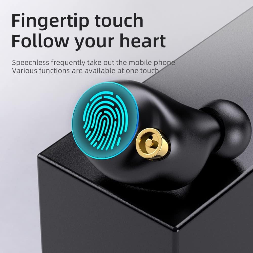 Wireless earphone earplugs TWS Bluetooth 5.2 earphones fingerprint touch sports comfort ultra long playback time IPX7