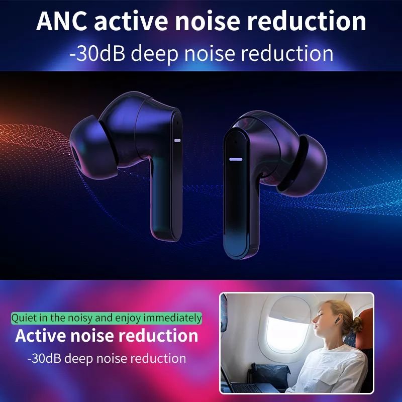 High quality TWS M11 Wireless Earphones ANC+ENC Active Noise Cancelling Sports Headphones Low Latency Gaming Headset