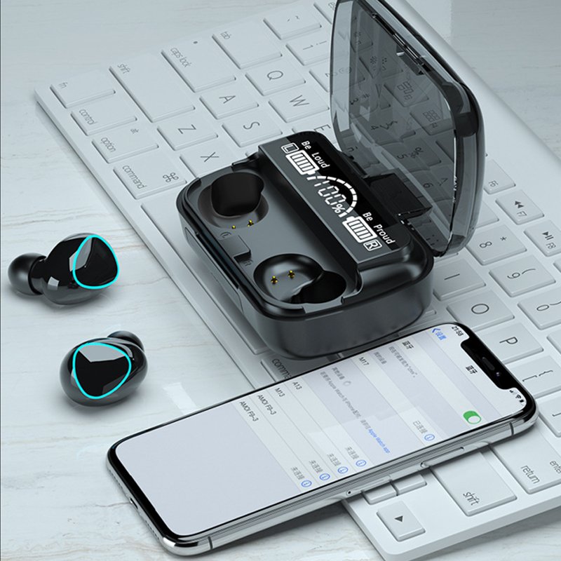2024 Factory Supply M10 Wireless TWS Earphone Headphone for Mobile Phone Laptop Bluetooth 5.1 Noise Cancelling Earbuds Earphone