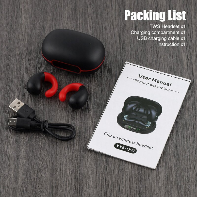 Trending Products 2024 New Electronics Products original Ear Hook TWS free open Ear Clip Earbuds Wireless Bluetooths Earphones