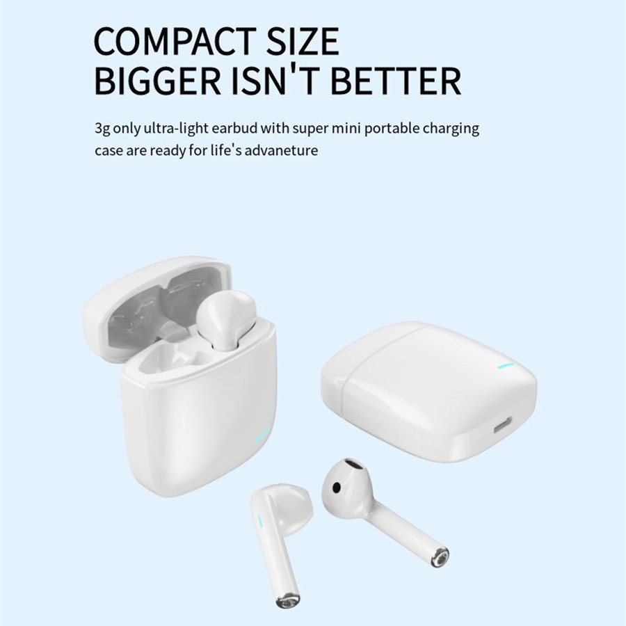 Wireless Earbuds Stereo Bass Headphones in Ear Noise Cancelling TWS Earphones Sports Mini Charging Case Ear buds for Android IOS