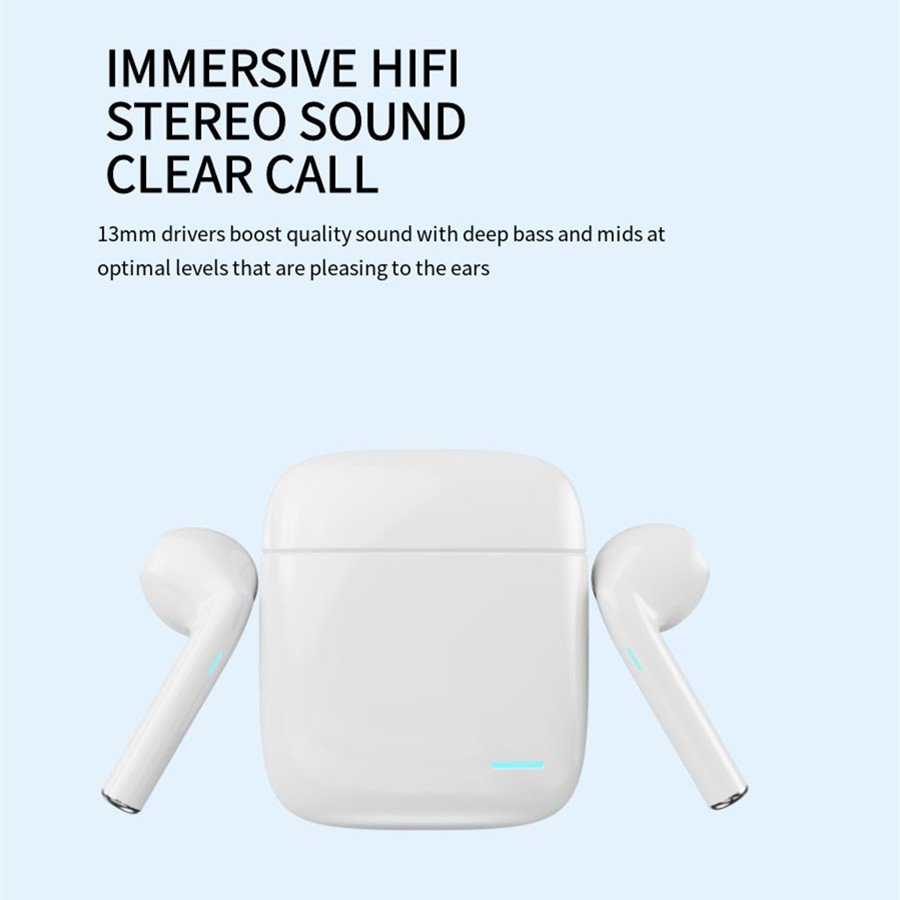 Wireless Earbuds Stereo Bass Headphones in Ear Noise Cancelling TWS Earphones Sports Mini Charging Case Ear buds for Android IOS