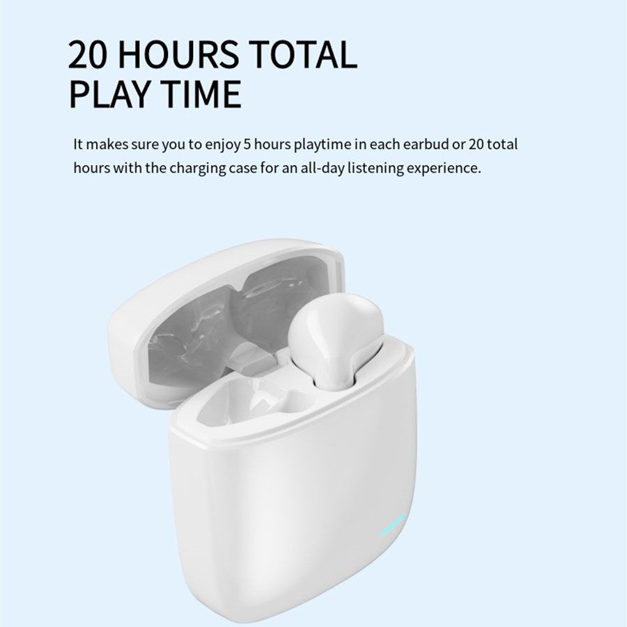 Wireless Earbuds Stereo Bass Headphones in Ear Noise Cancelling TWS Earphones Sports Mini Charging Case Ear buds for Android IOS