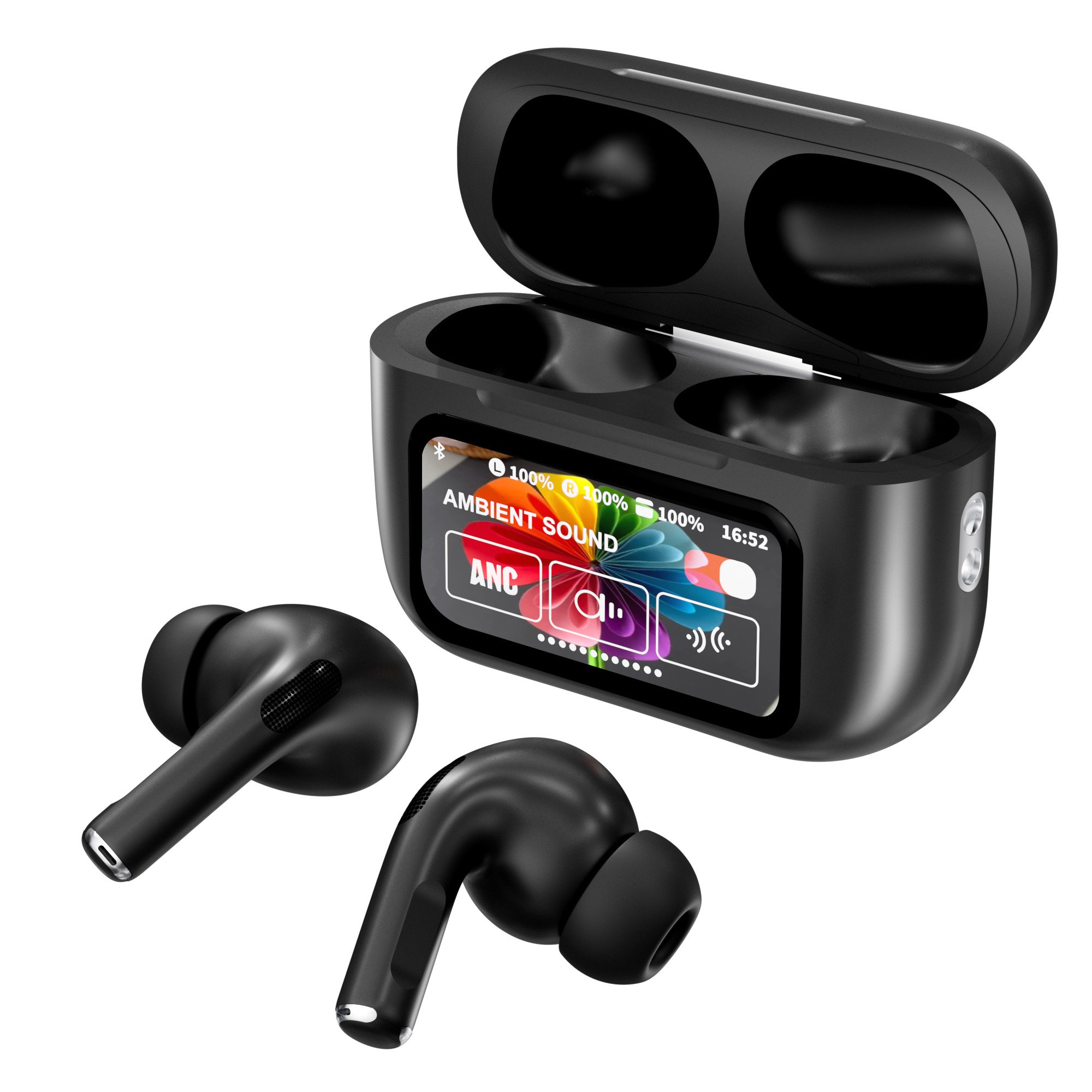 2024 new A9 Pro noise cancelling TWS earphone ANC active noise cancelling wireless earbuds ENC in-ear headphones