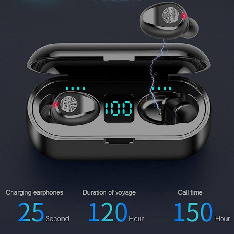 Factory Wholesale F9 IPX7 Waterproof True Wireless Earbuds Headset JL Chipset Best Consumer Electronics Earphone Headphones