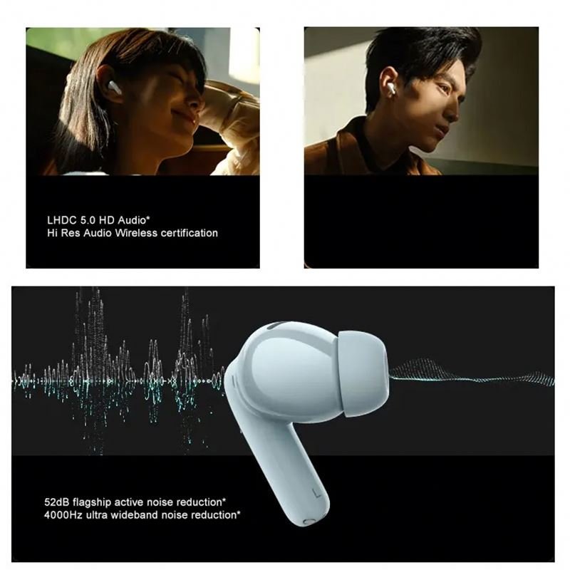 Original Redmi Buds 5 Pro Noise Cancelling BT TWS Earphone 40H Battery Life Call Anti Wind Noise Earbuds