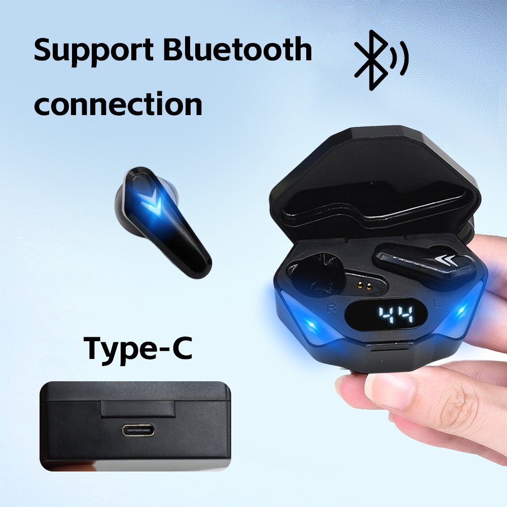 Hot selling Wireless Headphone LED Power Display Mini Earphones Noise Cancellation Headset Earphone