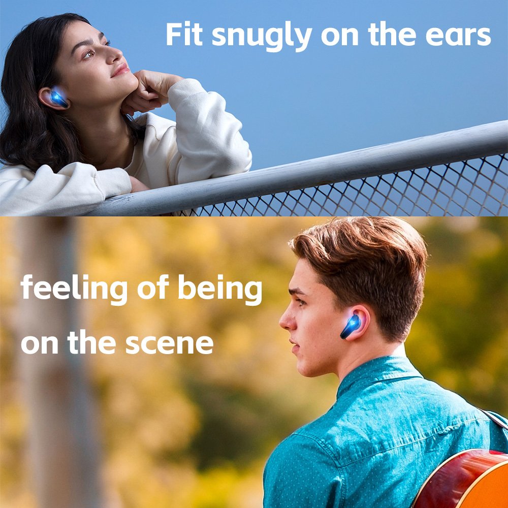 Hot selling Wireless Headphone LED Power Display Mini Earphones Noise Cancellation Headset Earphone