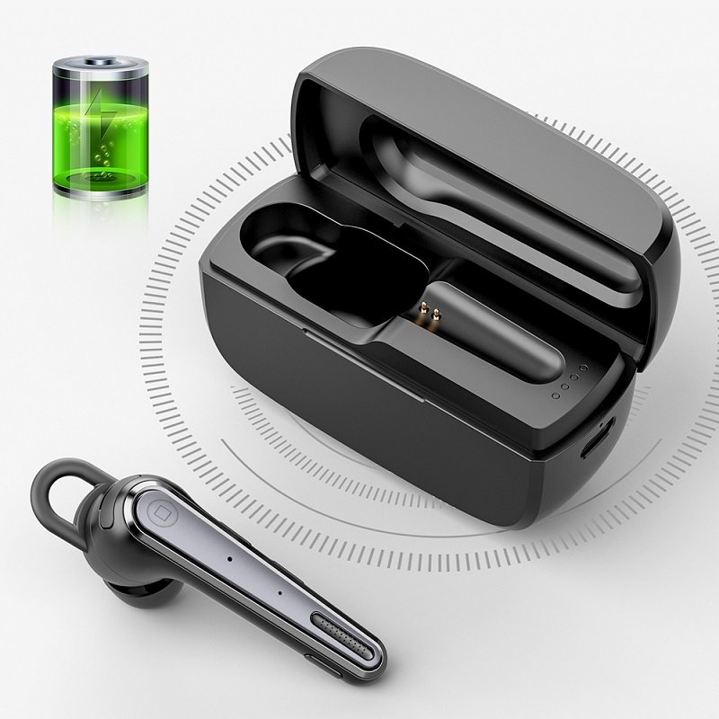 M52 Bluetooth Headset Wireless Bluetooth Earpiece With 500mAh Charging Case 50 Hours Talking Time For IOS Android Cell Phone