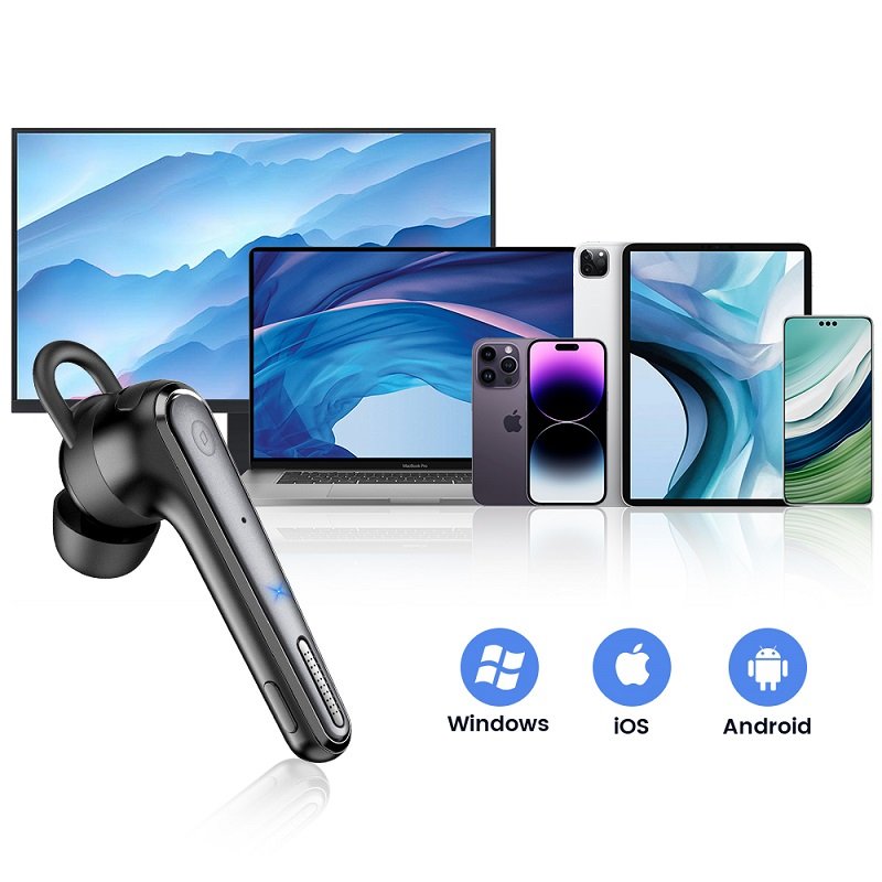 M52 Bluetooth Headset Wireless Bluetooth Earpiece With 500mAh Charging Case 50 Hours Talking Time For IOS Android Cell Phone