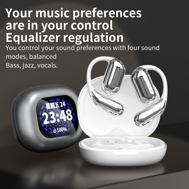 Q16 Pro TWS Earphones with LCD Screen Ear hook Wireless Earbuds Long Battery Life Sport Running Headphones