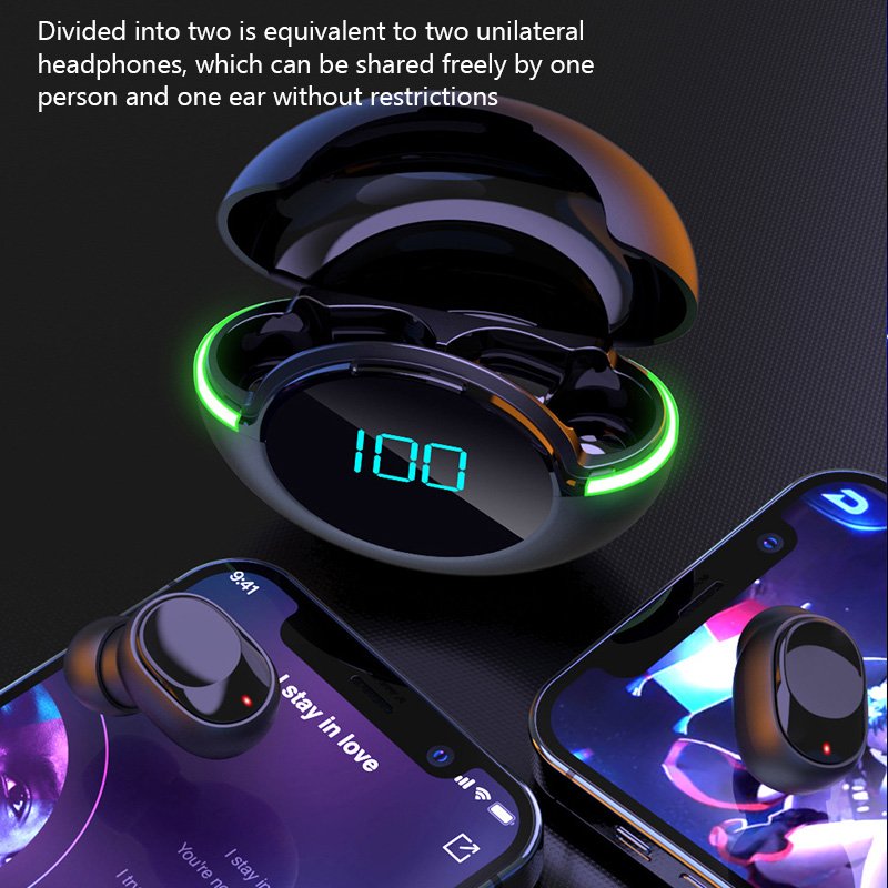 Trending New Sports Handfree Headset for Apple TWS Gaming In-Ear Headphones Music Audifonos LED Hifi Stereo Wireless Earbuds