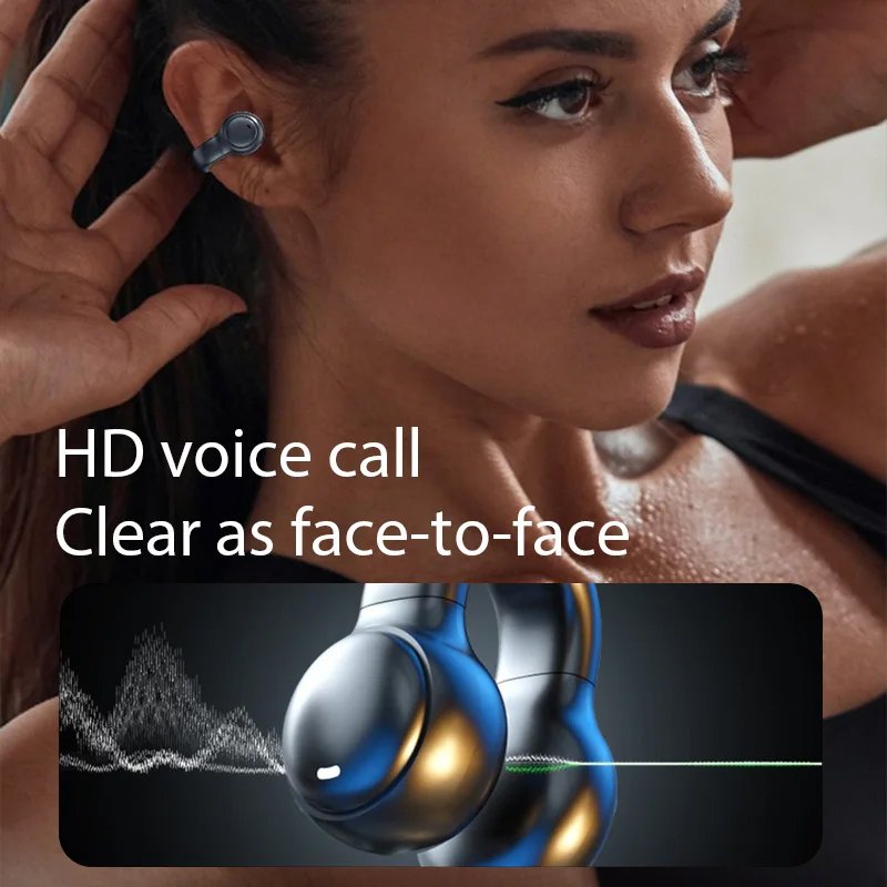 M47 Wireless Stereo HD Digital LED Power Display Noise Reduction Earphone Bone Conduction Headphone Sport Headset TWS Earbuds