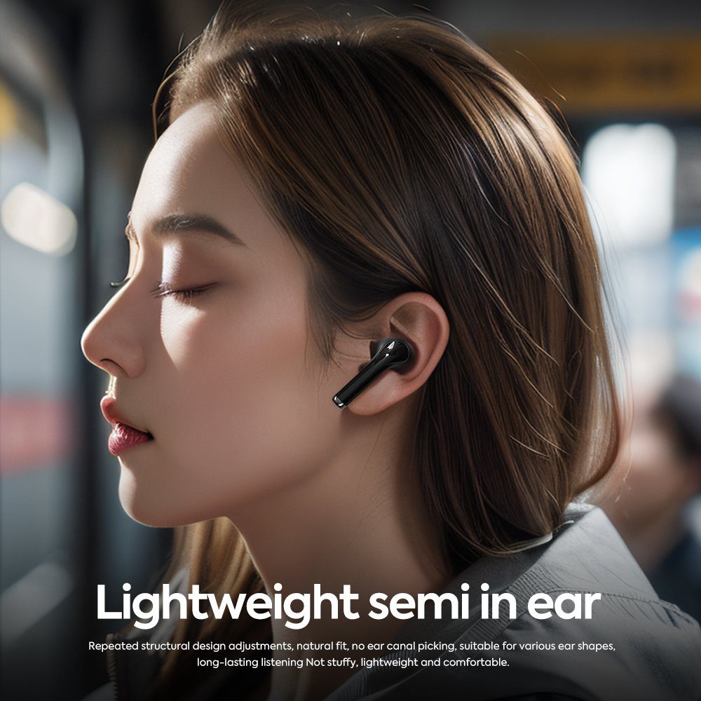 K01 Sports Bluetooth 5.3 Ear Pods TWS Wireless Earbud In-Ear Headphones 4 Mics Noise Cancelling Earphones & Headphones