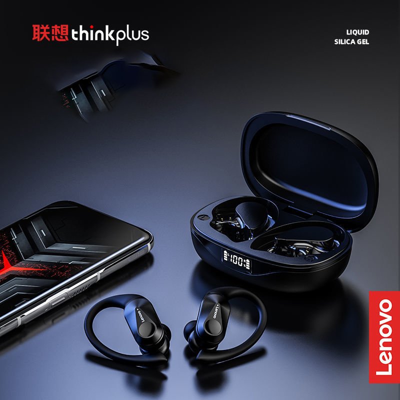 Original LP75 TWS Earbuds Wireless Charging Box 9D Stereo Waterproof Ear hook With Noise Cancelling Earphones