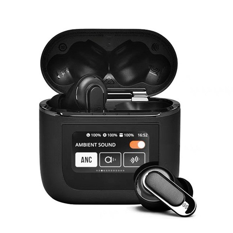 High Quality V8 TWS Earphones LCD Full Color Touch Screen ANC Earbuds HiFi Stereo Waterproof Wireless V8 Headphones